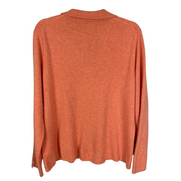 Lands' End Cashmere Polo Sweater Women's Size XL Classic Preppy Quiet Luxury - Picture 8 of 13